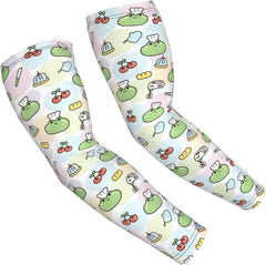 Cute Face Frog Wear Chef Hat Arm Sleeves Cooling UV Sun Protection Sports Compression Sleeves for Men Women Golf Basketball Arm Sleeves
