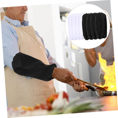 Veemoon 4 Pairs Reusable Oil Kitchen Arm Sleeves Oversleeves for Cooking and Cleaning Elastic for Men and Women Convenient and Practical for Restaurant Use