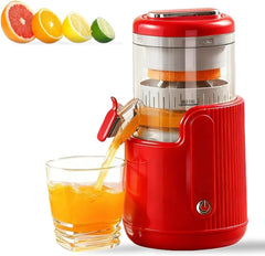 Portable Electric Citrus Juicer, Efficient Extraction for Oranges Lemons Limes, Hands-Free One-Touch Operation, USB Rechargeable & Easy Clean, Mini Juicer Machine for Kitchen Countertop (Red)
