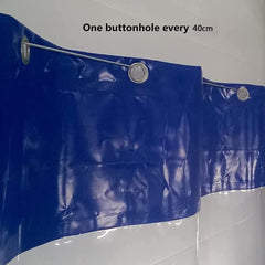 Garden Gazebo PVC Curtains, Porch Clear Tarp with Eyelet for Outdoor,Pergola,Balcony,Easy to Install, Customizable (Color : Blue, Size : 2.2x2.5m/7.22x8.2ft)