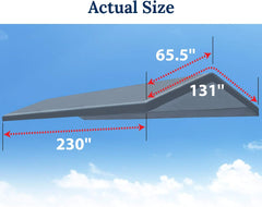 BenefitUSA Upgraded Muliti Color Canopy ONLY 10'x20' Carport Replacement Canopy Outdoor Tent Garage Top Tarp Shelter Cover with Ball Bungees (Grey)