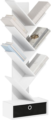 Furinno PASIR Book Shelf, 3-Tier Bookshelf, Bookcase, 9.7" x 23.7" x 31.5", for Living Room, Bedroom, Home Office, Amber Pine