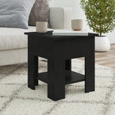 Accent Home Furniture Coffee Table Black 15.7"x15.7"x16.5" Engineered Wood