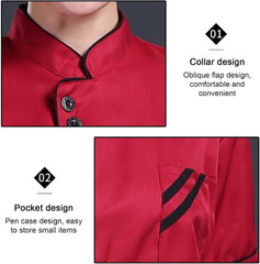 Summer Japanese Sushi chef shirt, Mens Women Sushi Chef Jacket, Breathable Cotton Waiter Uniforms Kimono