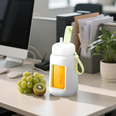 Smoothie Blender, Portable Automatic Blending Cup, 33.8 Fl Oz / 1000 Ml Glass Juice Maker, Fruit Juicer With Usb Recharge Multi-Function, Great For Travel And Home