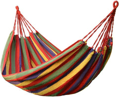 Camping Hammock Bed Double Wide Thick Canvas Hammock Portable Hammock Outdoor Outdoor Camping Garden Swing Hanging Chair Hammock Swing (Color : Blue, Size : 190 * 150cm)