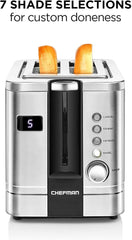 Chefman 2-Slice Digital Toaster, Pop-Up, Stainless Steel & COSORI Electric Kettle Stainless Steel With Double Wall, 1.5L Wide-Open Lid Electric Tea Kettle, Black