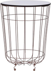 Coffee Table Ø 15.7" Metal,MDF 287664