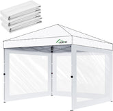 Clear Canopy Sidewalls for 10x10 Pop Up Tent, Transparent Window Curtain Cloth, 8 Mil PVC Enclosure Fabric with Zipper and Velcro, 3Pack Sidewalls Only