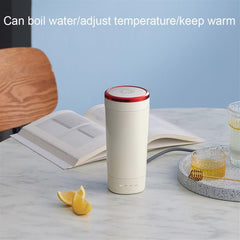 Travel Electric Kettle Cordless,Portable Mini Electric Kettle,300ml Portable Electric Kettle for Travel,316 Stainless Steel Mini Hot Water Boiler Heater,Adjustable Temperature Electric Kettle(Pink)