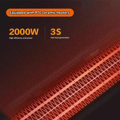 2000W Portable Heater Fast Heating,Electric Wall Heater With Remote Control And Drying Rod,With 3 Heating Modes And Adjustable Thermostat Electric Space Heater For Bedroom
