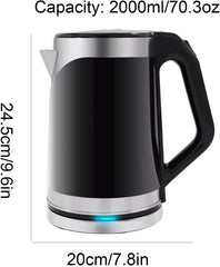 Stainless Steel Electric Kettle Large Capacity High Power Multifunctional Dormitory Automatic Power-Off Electric Kettle(White)