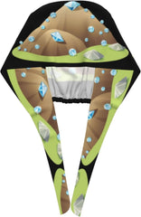 Cleaning Working Cap A Hill of Diamonds Printed Chef Hat for Women & Men, Adjustable, Breathable Black