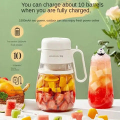 Bloame Blender, Bloame Juicer, Problend 12 Blade 1000ML, Personal Cordless Portable Blender for Shakes and Smoothies,Rechargeable Large Capacity Portable Juicer with Shoulder Strap (TypeB-White -2pcs)