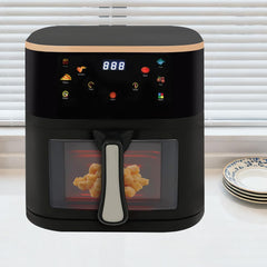 12.68 Qt Large Air Fryer, 1400W Digital Air Fryer with Adjustable Temperature (176-392℉)& Timer(0-60min), Non-Stick Basket, Auto Shut-Off and Hot Air Circulation for Family Cooking