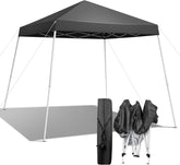 8 x 8 ft Pop Up Canopy Tent, Shade Canopy UV and Water Resistant, Portable Outdoor Gazebo with Carrying Bag Pop Up Tents for Parties and Camping 100 sq. ft. Shade Adjustable Height Dark Gray