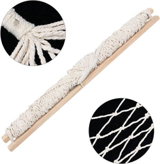 Milisten Stick Hammock Bed Safe Outdoor Swing for Adults Beige Cotton Camping Hanging Bed Dirt Resistant Comfortable Garden Balcony Lounge