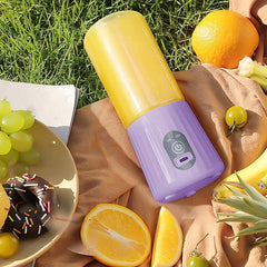 6 Stainless Steel Blades USB Charging Blenders Powerful Electric Juicer Cup, Portable Blender for Shakes and Smoothies, Handheld Blenders With Lid For Outdoor Travel (Purple)