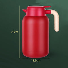 Electric Kettle Thermal Carstainless Steel Insulation Pot Household Warm Kettle Warm Water for Tea, Water, Coffee, Iced Drinks Tea Kettle/White