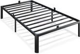 Metal Bed Frame Twin Size, 14 Inch 3500 lbs Heavy Duty Platform Bed Frames Steel Slats Noise Free No Box Spring Needed, Easy Assemble Sturdy Bedframe Rounded Corner with Storage and Mattress Retainers