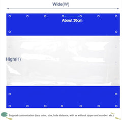 Outdoor Vinyl Tarpaulin Side Panels Clear Waterproof Tarp Curtains,Multifunctional Pergola Tarpaulin Transparent for Porch Gazebo,Weather Resistant/with Rustproof Grommets,W×H-4×2.5m(13.1 * 8.2ft)