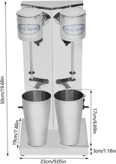 650ML Commercial Milkshake Maker, 180W Electric Single-Head Milk Shake Machine Stainless Steel Milk Shaking Machine with 650ml Cup, Stand Mixer 18000RMP High Speed for Drink Mixer