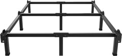Metal Bed Frame, 6-Leg Bed Base, 8 inches Support for Box Spring, Twin, Easy Assembly, Black
