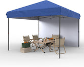 Garvee 10x10 Pop Up Canopy Tent Outdoor Canopy One-Person Set Up Heavy Duty Commercial Instant Tent Shelter, 1-Sidewall+Blue
