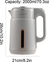 Stainless Steel Electric Kettle Double Layer Household Wide Mouth Easy To Clean Large Capacity Electric Kettle