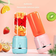 Portable Blender, Personal Blender with USB Rechargeable Mini Fruit Juice Mixer, for Smoothies and Shakes Mini Juicer Cup Travel (Color : Blue)