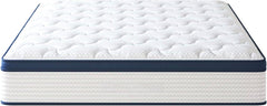 Queen Size Mattress, 10 Inch Memory Foam Hybrid Mattress with Space Cotton, Medium-Firm Cooling Matress for Tight Sleep, Stronger Support, Motion Isolation & Pressure Relief (Queen)