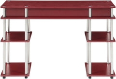 Student Desk with Shelves - No Tools Assembly - Modern Design - Home Office & Dorm Room Desk