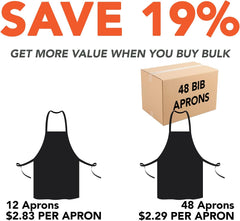 Arkwright Bib Aprons Bulk Pack - Long, Oversized Professional Restaurant Quality, Unisex Kitchen Work Apron for Chefs