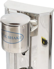 Stainless Steel Milk Shaker Maker Machine, Silver Electric Drink Mixer Blender Professional Milk Shaker Mixer Barmixer with 650ml Cups for Protein Shakes and Mixing Cocktail, 18000r/min (Single Head)