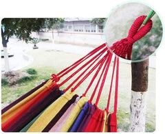 Hammock Camping Hammock Cotton Canvas Garden Hammock Outdoor Hammock Portable Travel Swing Hang Bed Hamacks for Outdoor Garden Yard Hiking Hammocks for Outside (Color : B, Size : 200 * 150cm)