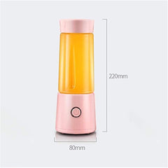 HHWKSJ Portable Blender, 300ML Personal Size Blender, Juicer Cup for Juice, Crushed Ice, Smoothies and Shakes, USB Rechargeable with 4 Blades, Mini Blender for Sports, Office, Travel, Gym, and Outdoor