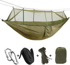 Hammock 1-2 Person Portable Outdoor Camping Hammock Parachute Fabric Hanging Bed Hunting Sleeping Swing Hamac Hamock Outside(Camouflage)