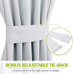 Little Bird Tab Top Outdoor Curtains 2 Panels - Detachable Blackout Vertical Blind for Porch Gazebo Canopy Pergola Garage Sun Room Dark Chocolate (2 Panel Size 52 W X 95 L Inch)