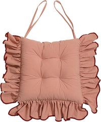 Farmhouse Country Seat Pads with Ties, Cotton Fabric, Cute Chair Cushion, Seat Cushions for Kitchen Chairs, Dining, Porch, Indoor, Vintage(Green)