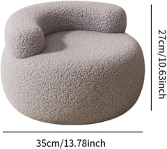 Lazy Sofa Footstool Accent Chair Multifunctional Furniture Home Decor Floor Sofa for Nursery Room Office Bedroom Living Room, Grey