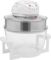 Bepritm 17L Glass Halogen Air Fryer & Convection Oven – 1300W Infrared Multi-Cooker with 360° Heating Roaster, 60min Timer for Baking, Frying, Roasting, Steaming (110V US Plug)