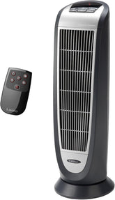 Lasko Portable Electric 1500 Watt Room Oscillating Ceramic Tower Space Heater with Remote, Adjustable Thermostat, Digital Controls, and Timer, Black