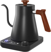 Gooseneck Electric Coffee Kettle, 1200W Quick Heating, ±1℉ Temperature Control, Stainless Steel Inner Pot for Pour Over Coffee & Tea (Black, 110V US Plug)