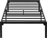 VECELO 14" Metal Platform Bed Frame for Kids/Mattress Foundation/No Box Spring Needed/Steel Slat Support (Twin Size)