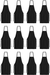 Arkwright Bib Aprons Bulk Pack - Long, Oversized Professional Restaurant Quality, Unisex Kitchen Work Apron for Chefs