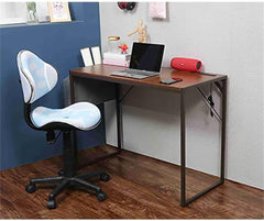 Pemberly Row 48" Home Office Computer Desk with Storage Bag USB Hub in Brown