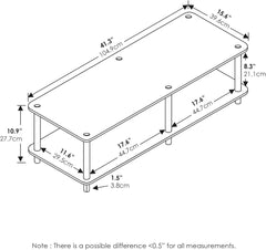 Island Oasis 60 Inch No Tools TV Stand Sturdy and Functional Entertainment Console Unit for TVs White/32 Inch