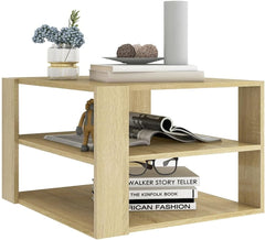 Coffee Table Sonoma Oak 23.6"x23.6"x15.7" Engineered Wood, Centerpiece Table, Center Table, End Table, Tea Table for Living Room