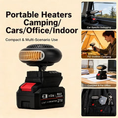 Battery Operated Heater, Battery Powered Heater, Ultra-Light/Ultra-Powerful/Rechargeable/Portable Heaters, with USB &1500mah Batteries, for Camping/Cars/Office/Indoor (15-cell)