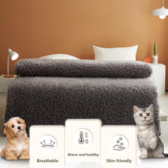 MASTERMARK Brown Mattress, 71x79 inches Bed Mattress, Medium Plush Feel, Fluffy Soft Solid Color Fleece Mattress